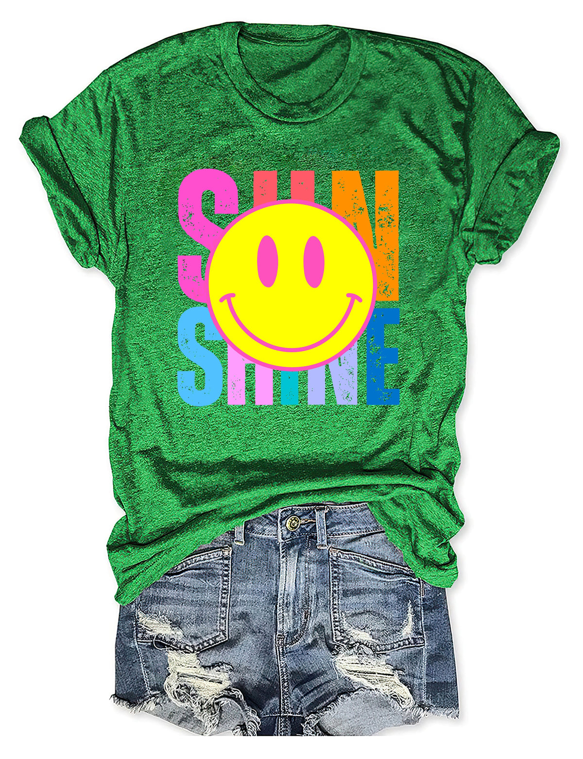 T-shirt visage souriant soleil