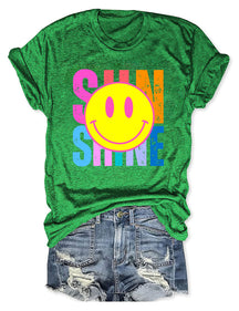 T-shirt visage souriant soleil