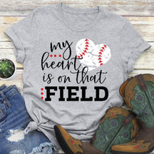 T-shirt de baseball à imprimé lettre cœur