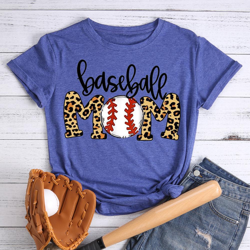 T-shirt maman baseball léopard