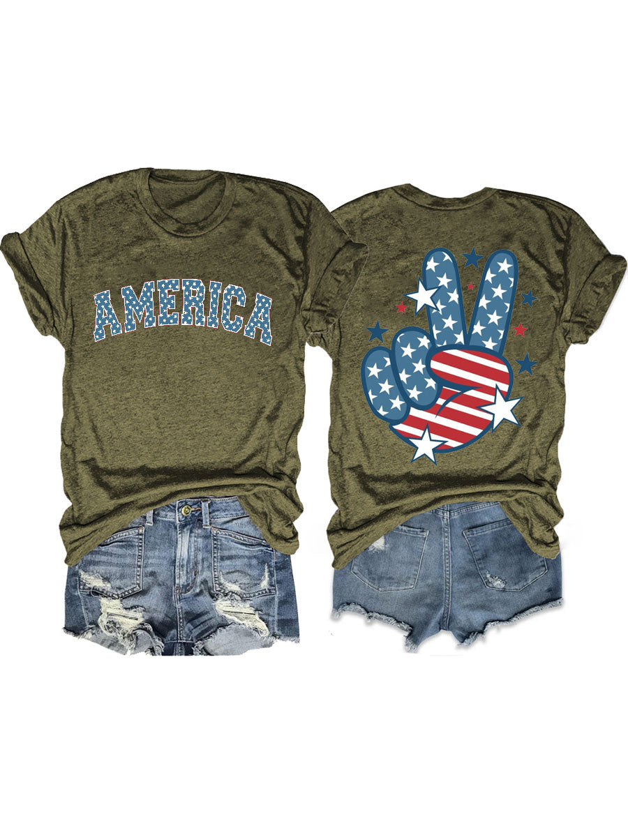 T-shirt drapeau américain