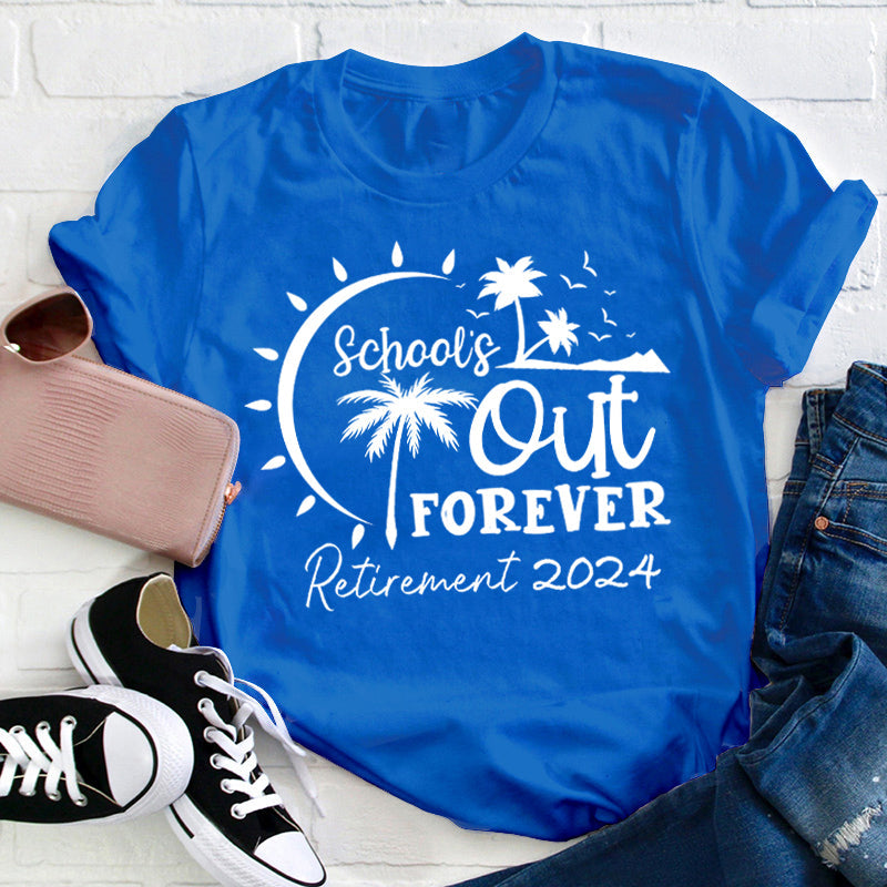 T-shirt d'enseignant retraité de l'école pour toujours