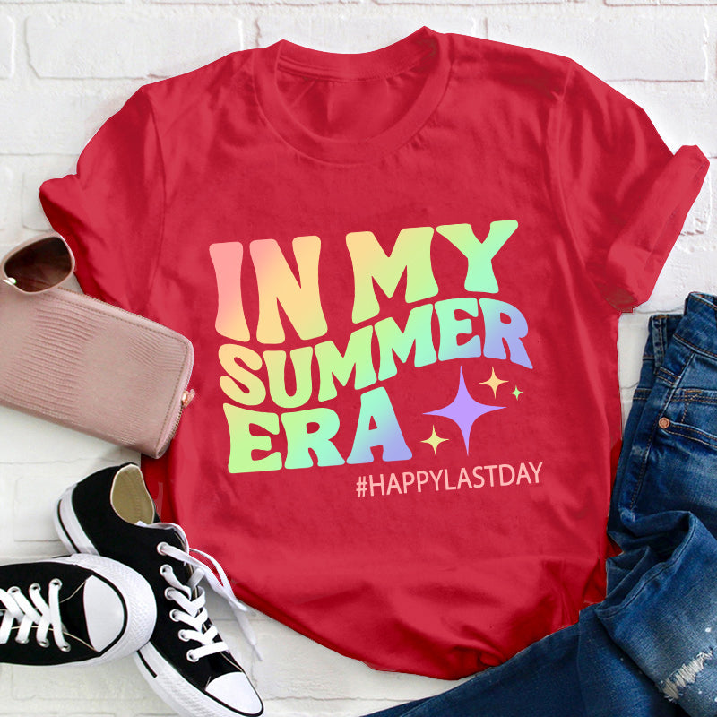 T-shirt Joyeux dernier jour dans mon ère d’été pour professeur