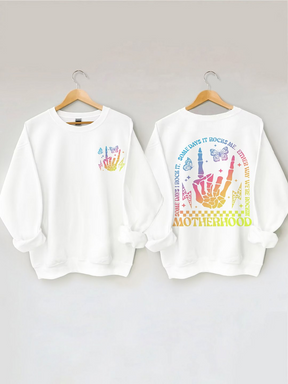 Maternité, un jour, je le rock, sweat-shirt à double imprimé