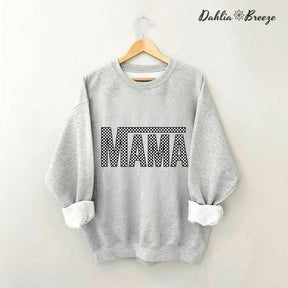 Checkered Retro Mama Sweatshirt