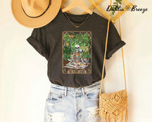 T-shirt squelette floral The Plant Lover