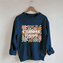 Choisissez le sweat-shirt imprimé Happy Flowers