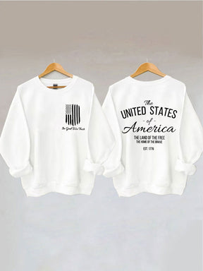 Nous faisons confiance au sweat-shirt drapeau américain