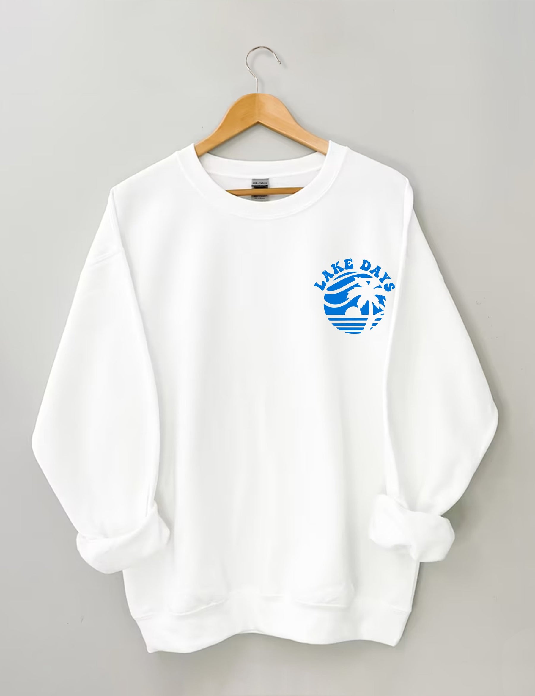 Boat Waves Sun Rays Lake Days Sweatshirt