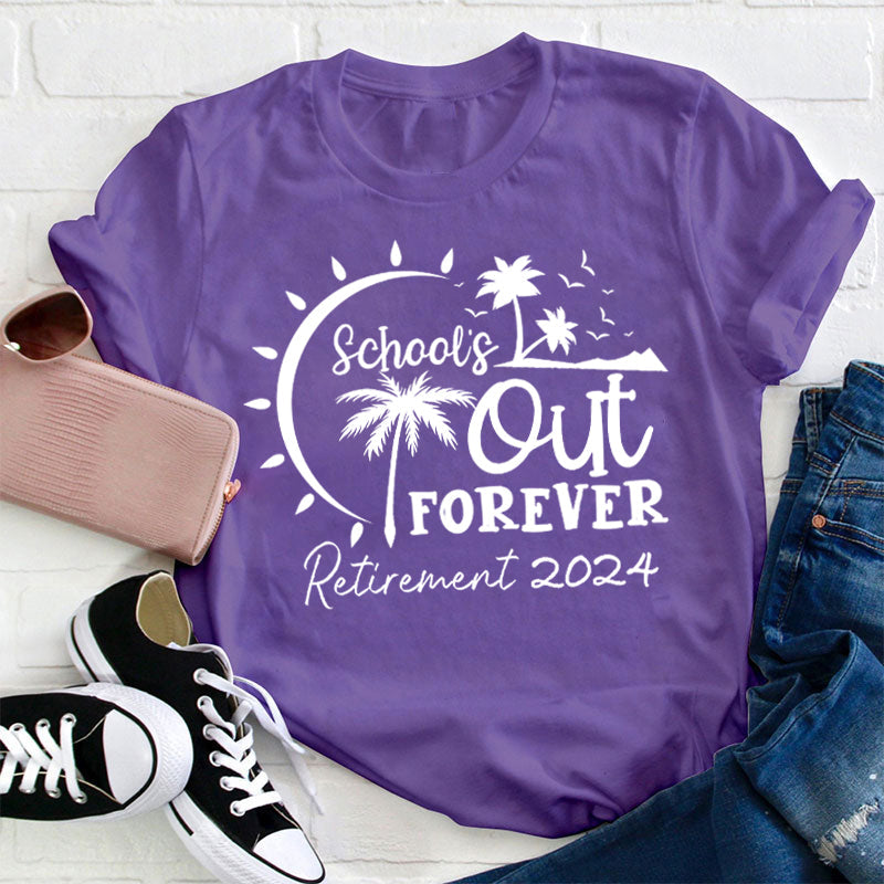 T-shirt d'enseignant retraité de l'école pour toujours