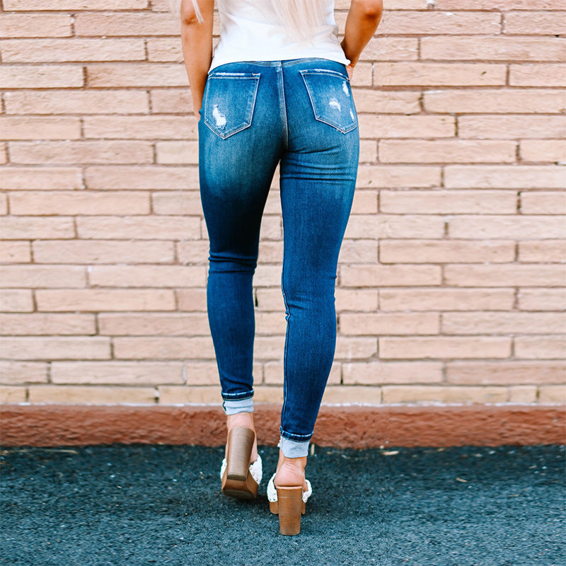 Ich halte dich so fest, dunkle Distressed-Jeans