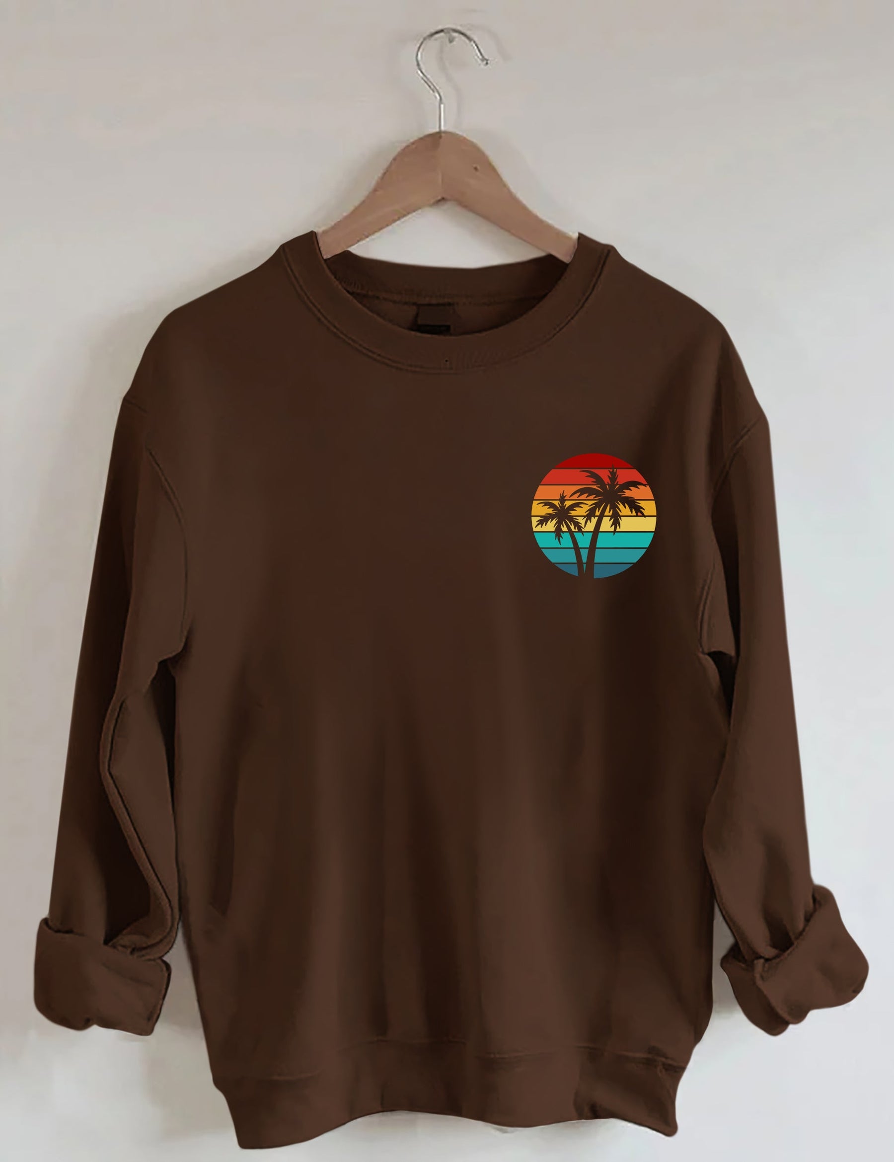 Retro Sunset Rays Wavy Sweatshirt