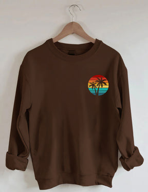 Retro Sunset Rays Wavy Sweatshirt