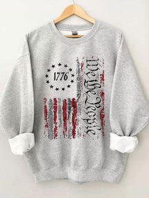 Sweat-shirt drapeau américain We The People