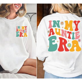 Sweat-shirt imprimé sur le côté In My Auntie Era 2
