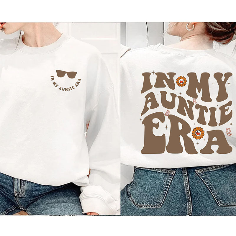 In meiner Tante-Ära-Sweatshirt mit Glasdruck