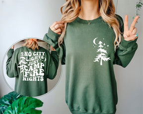 Camp Life - Sweat-shirt imprimé arbre de vie et lettres