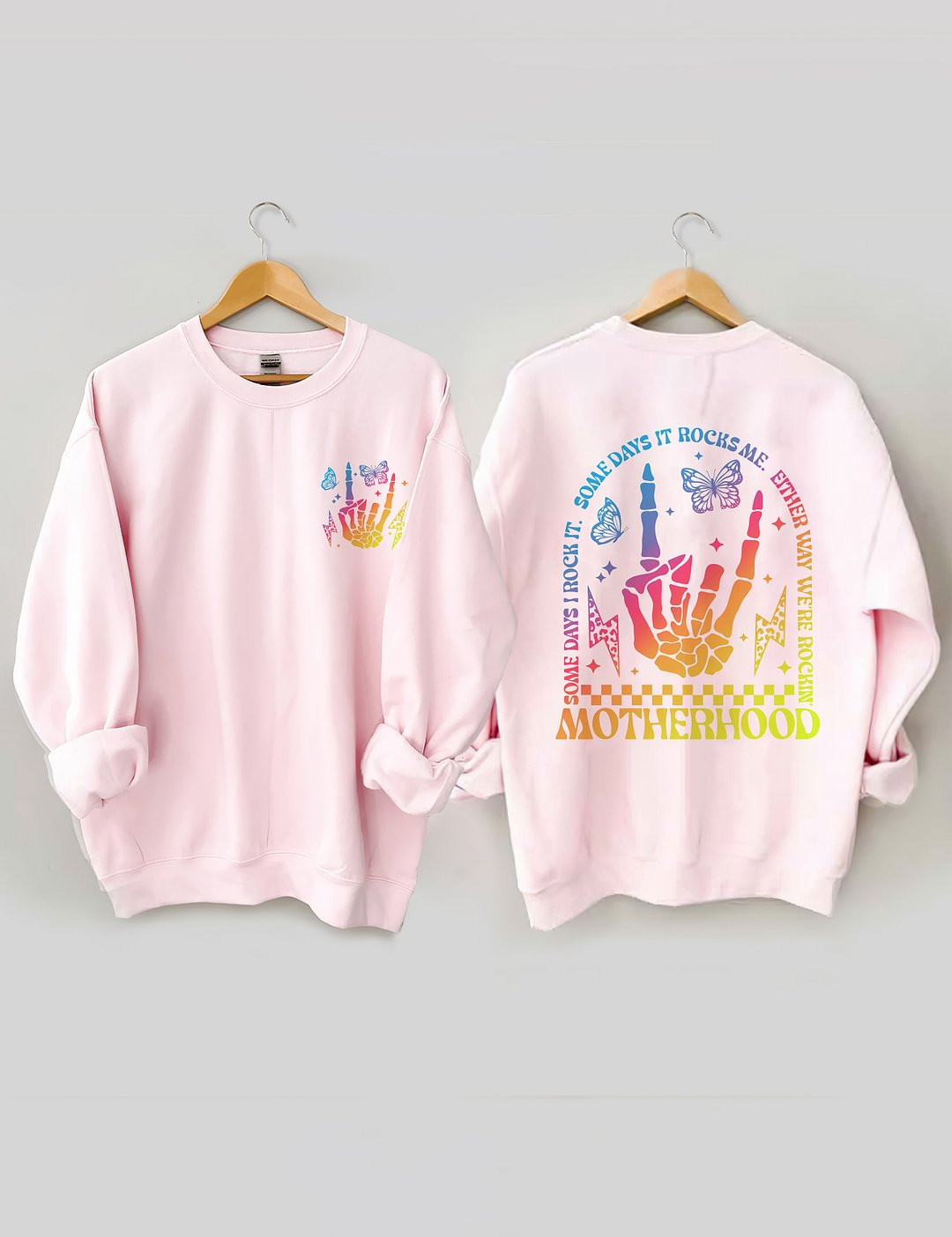 Maternité, un jour, je le rock, sweat-shirt à double imprimé