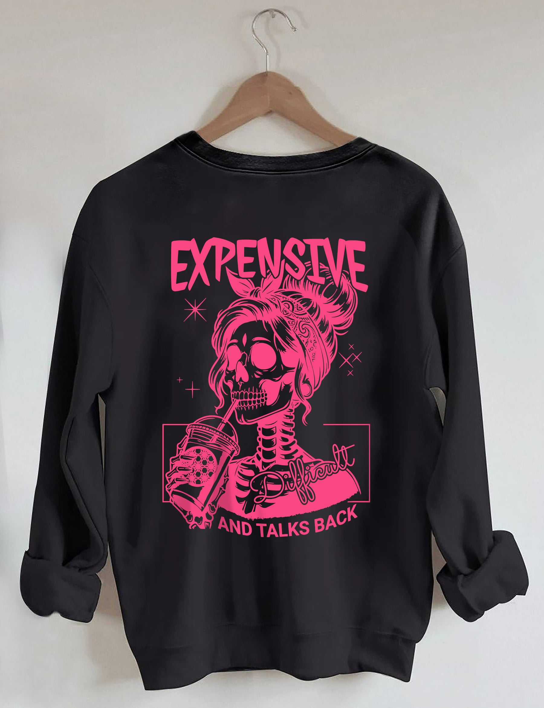 Sweat-shirt cher, difficile et parle en retour