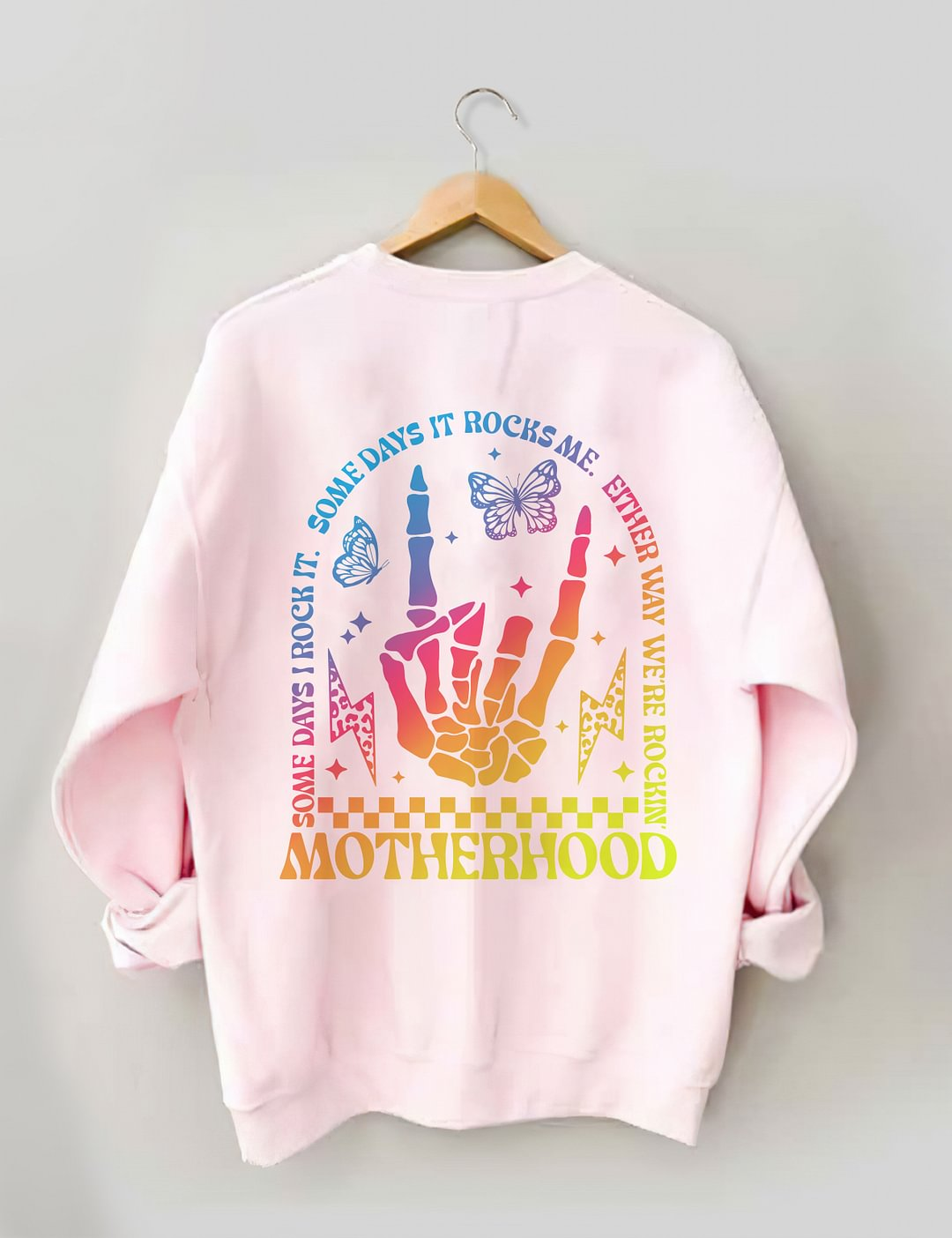 Maternité, un jour, je le rock, sweat-shirt à double imprimé