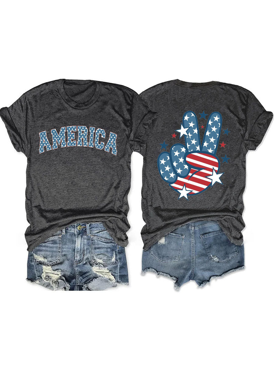 T-shirt drapeau américain