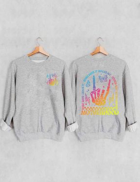 Maternité, un jour, je le rock, sweat-shirt à double imprimé