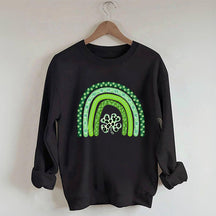 Kleeblatt-Leopard-Regenbogen-Sweatshirt