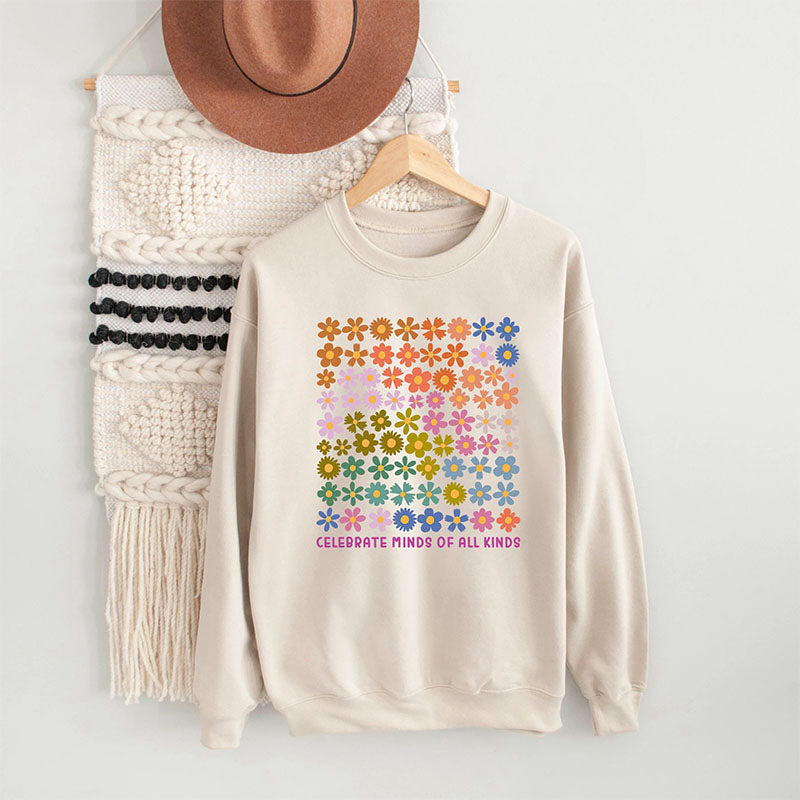 Sweat-shirt imprimé fleurs Célébrez les esprits de toutes sortes