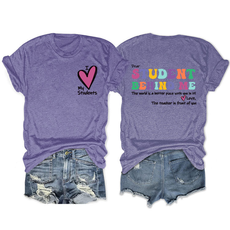 Cher étudiant derrière moi T-shirt