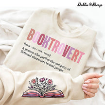 Booktrovert Définition Funny Book Lover Sweatshirt