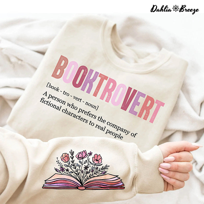 Booktrovert Definition Funny Book Lover Sweatshirt