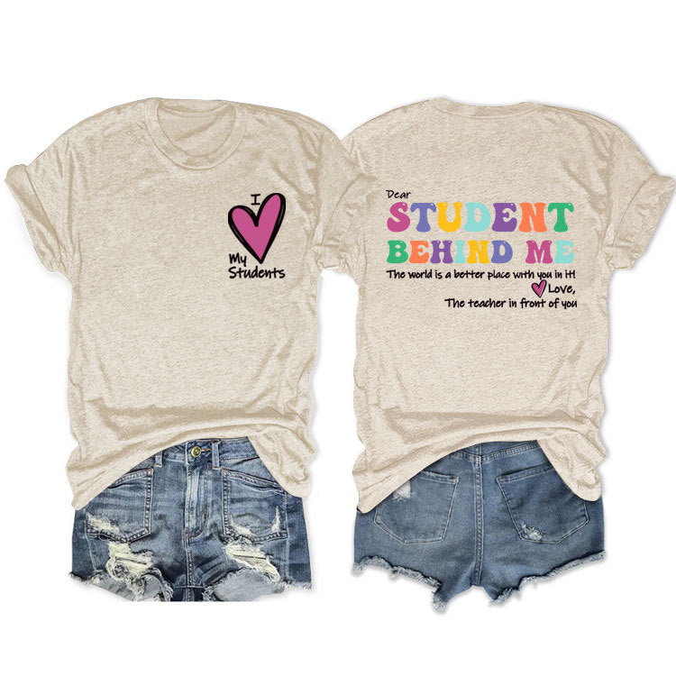 Cher étudiant derrière moi T-shirt