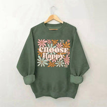 Choisissez le sweat-shirt imprimé Happy Flowers