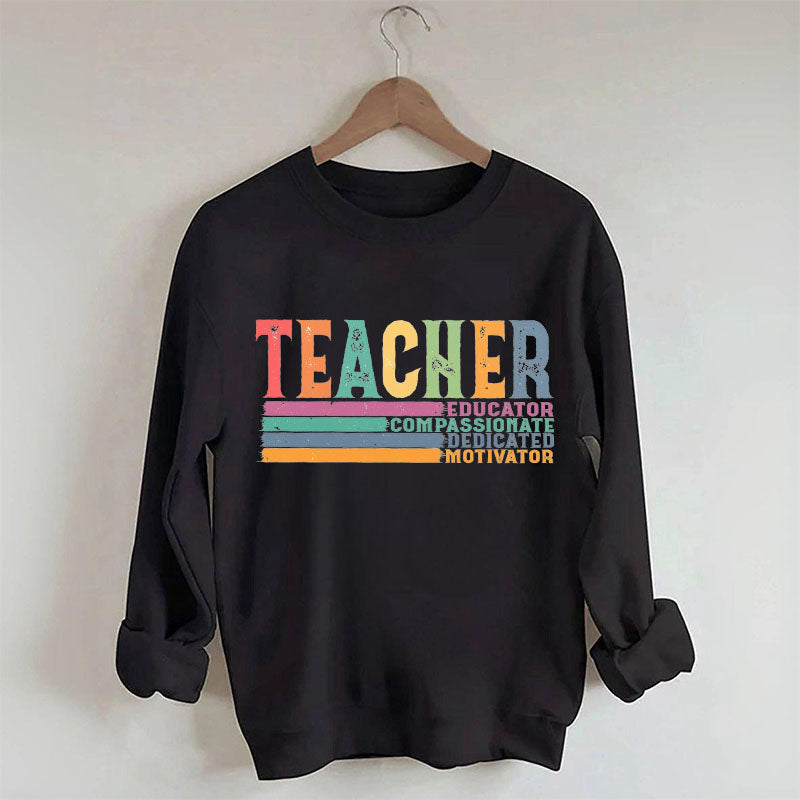 Sweat-shirt rétro pour la rentrée scolaire de la vie des enseignants
