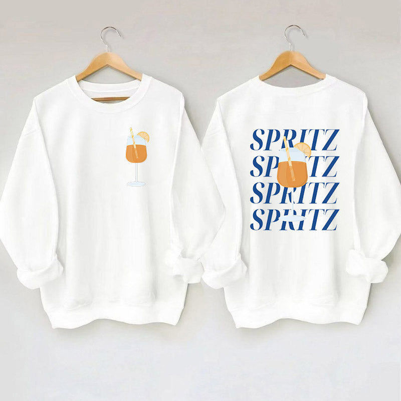 Spritz-Sweatshirt mit Buchstaben-Print