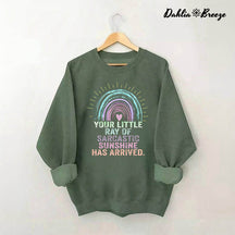Votre petit rayon de soleil sarcastique est arrivé Sweat-shirt arc-en-ciel