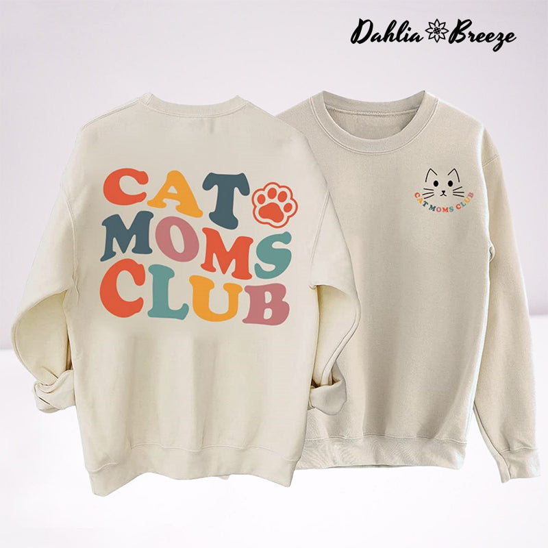 Sweat-shirt Cat Moms Club