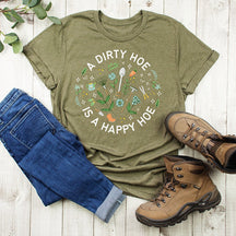 Un T-shirt Dirty Hoe est un amoureux des plantes Happy Hoe