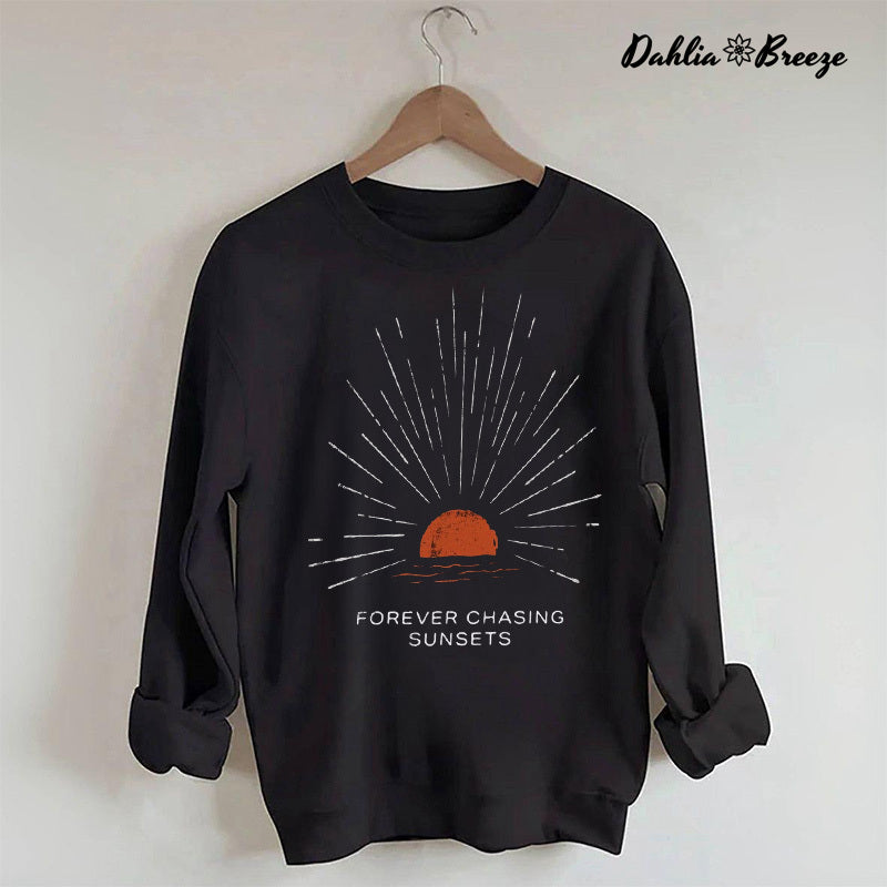 Sweat-shirt coucher de soleil sur la plage