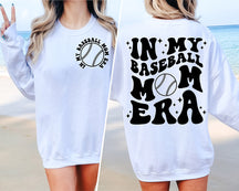 Sweat-shirt Dans mon époque de maman de baseball
