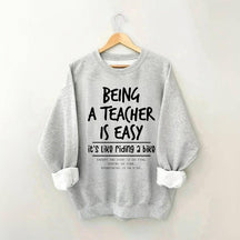 Être enseignant est facile, c'est comme faire du vélo Sweatshirt