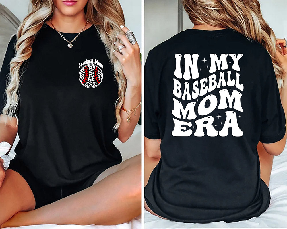 Dans ma maman de baseball Era Sport Mom T-shirt