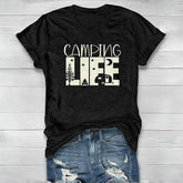 T-shirt ras du cou imprimé Camping Life