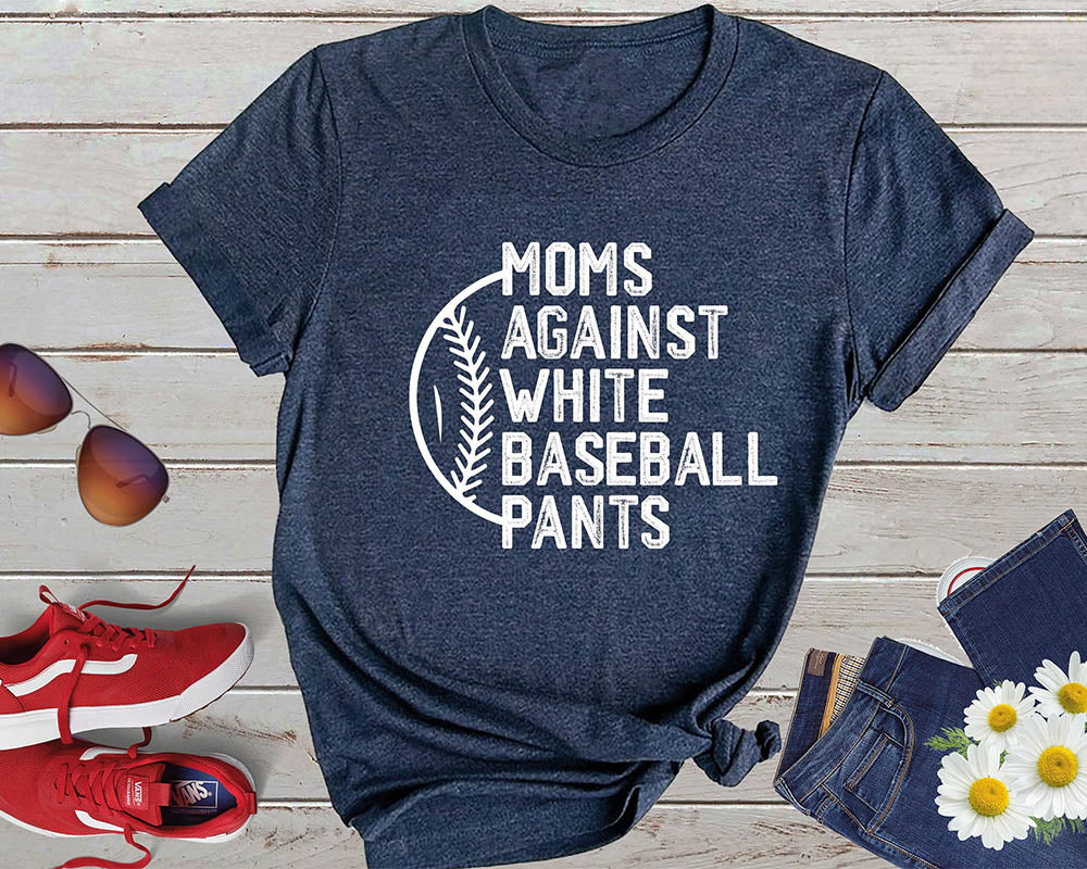 T-shirt drôle d'impression de lettre de mamans de baseball
