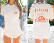 T-shirt rétro Sunsets Beach pour les vacances d'été
