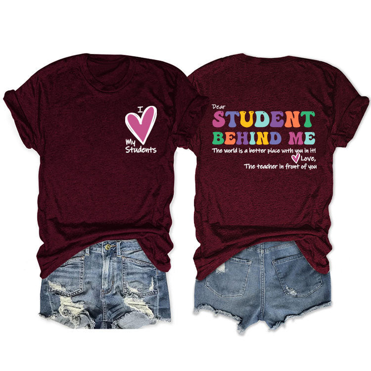 Cher étudiant derrière moi T-shirt