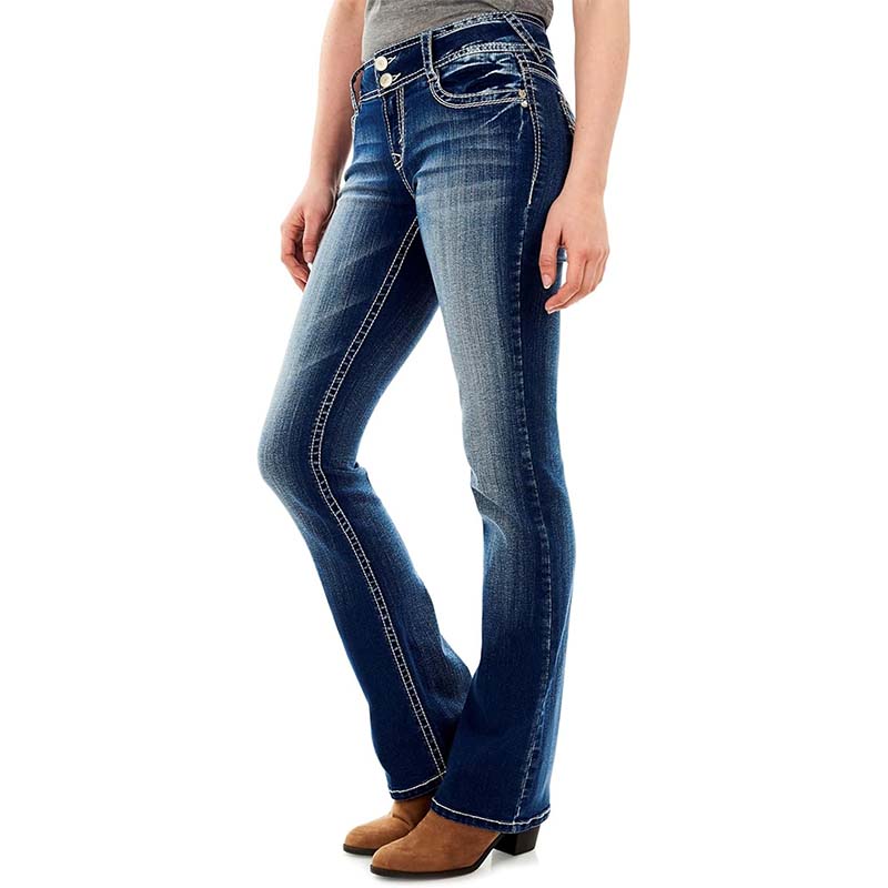 Jean bootcut taille mi-haute