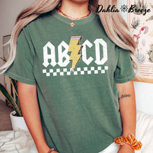 T-shirt à col rond pour professeur Abcd