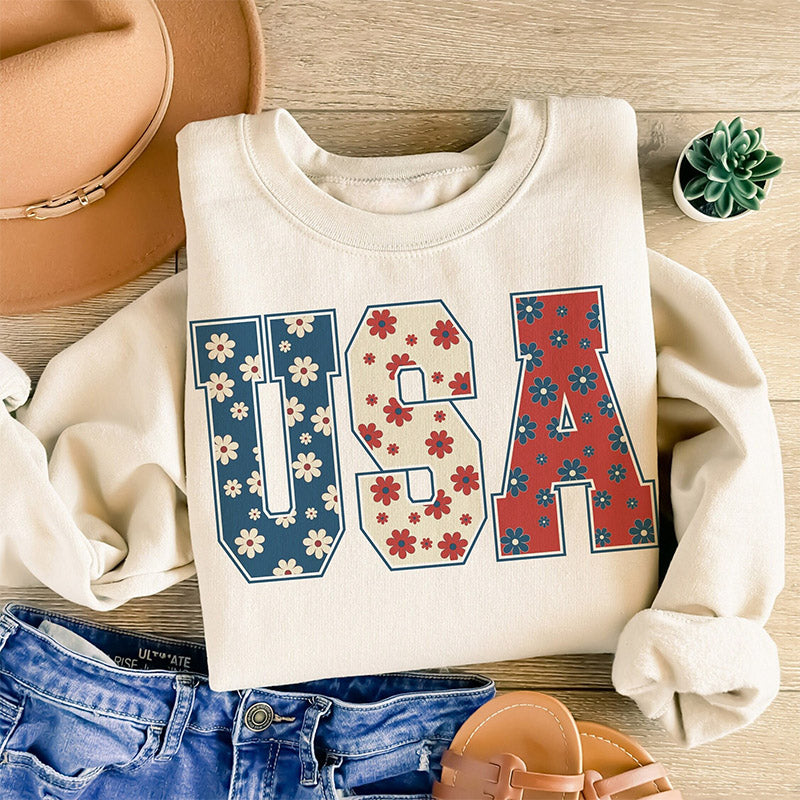 Retro America 4th Of July Sweatshirt