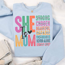 Sweat-shirt à imprimé lettre She is Mom